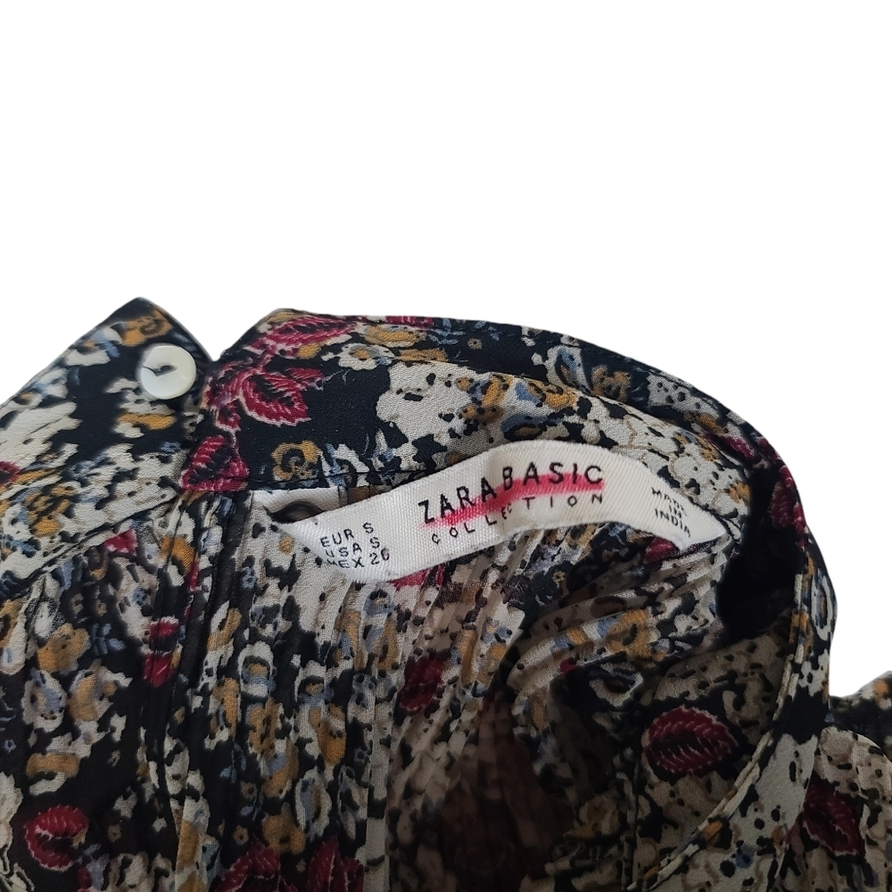 Zara Basic Collection Mock Neck Cropped Sleeves L… - image 7